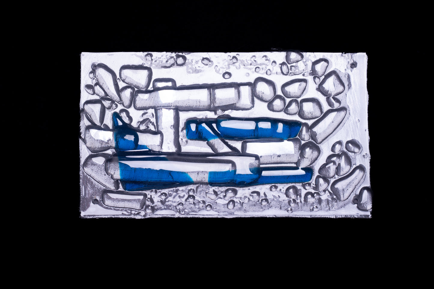 Rectangle art-déco Bleu