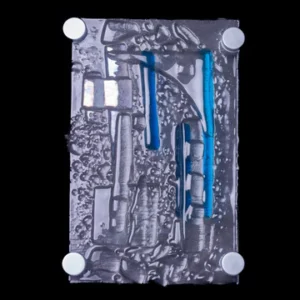 Blue Art Deco Rectangle